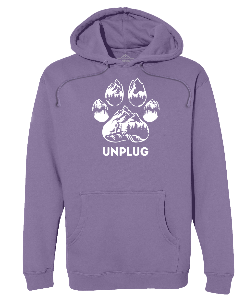 Paw Print Mountain Scene Heavyweight Hoodie