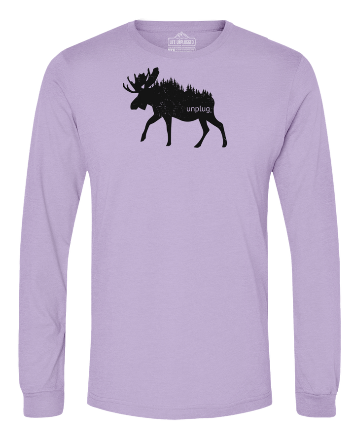 Moose In The Trees Long Sleeve T-Shirt