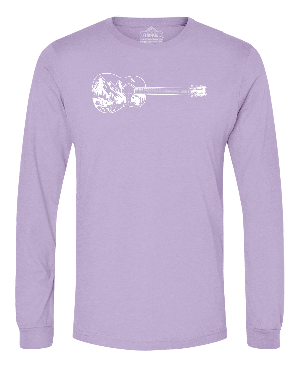 Guitar Mountain Scene Long Sleeve T-Shirt