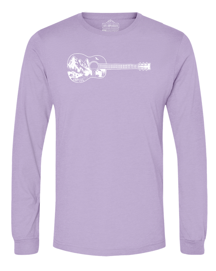 Guitar Mountain Scene Long Sleeve T-Shirt