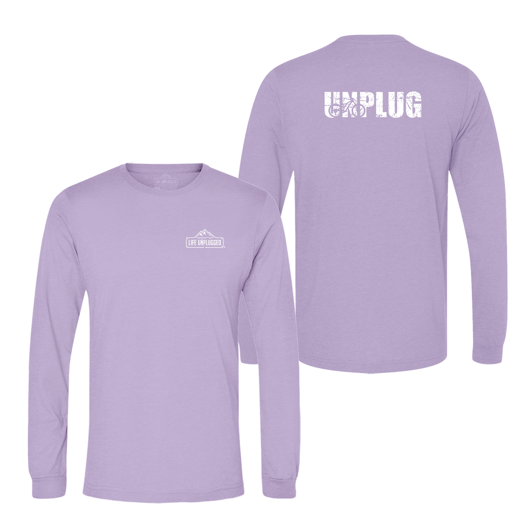 Unplug Mountain Bike Silhouette Long Sleeve T-Shirt