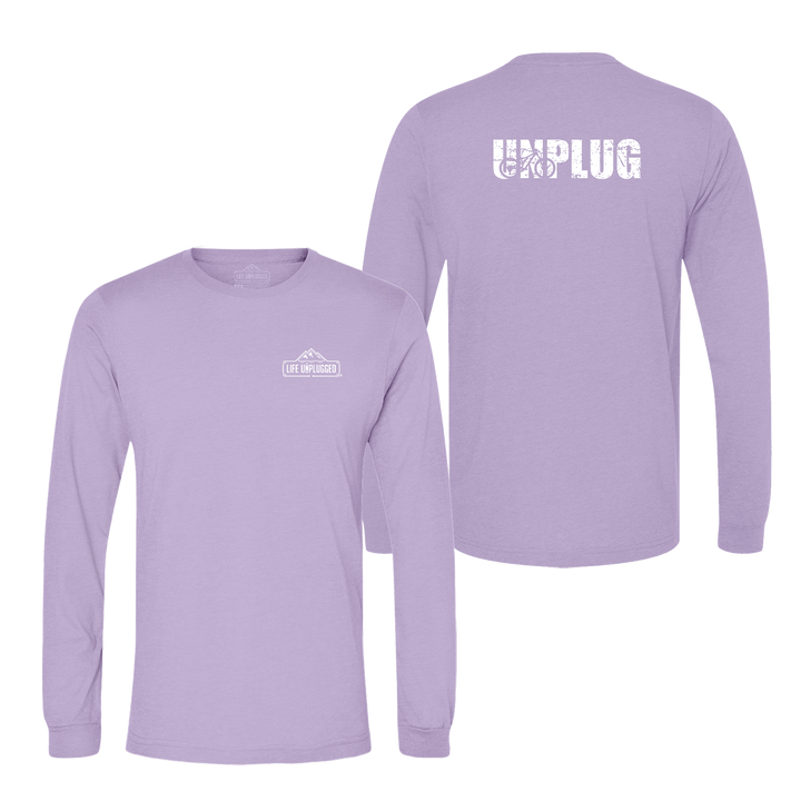 Unplug Mountain Bike Silhouette Long Sleeve T-Shirt