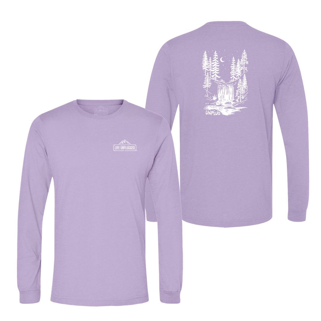 WATERFALL UNDER THE STARS Long Sleeve T-Shirt