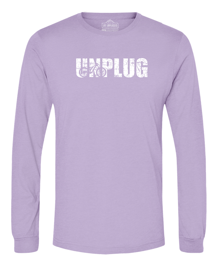 Unplug Mountain Bike Silhouette Long Sleeve T-Shirt