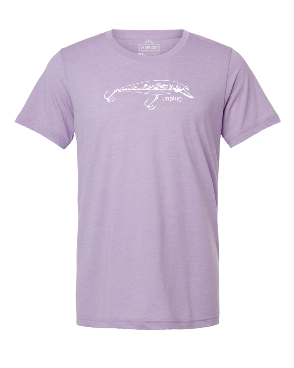 Fishing Lure Mountain Scene Triblend T-Shirt