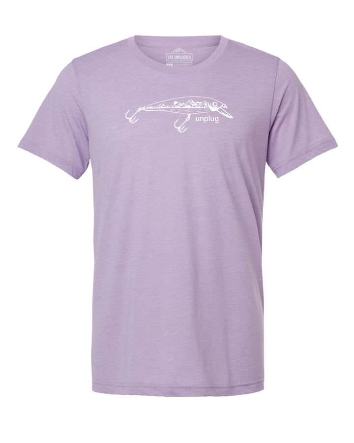 Fishing Lure Mountain Scene Triblend T-Shirt