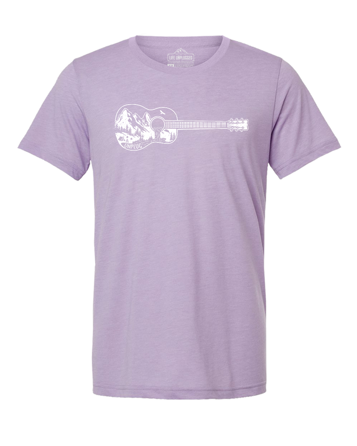 Guitar Mountain Scene Triblend T-Shirt
