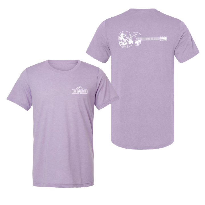 Guitar Mountain Scene Triblend T-Shirt