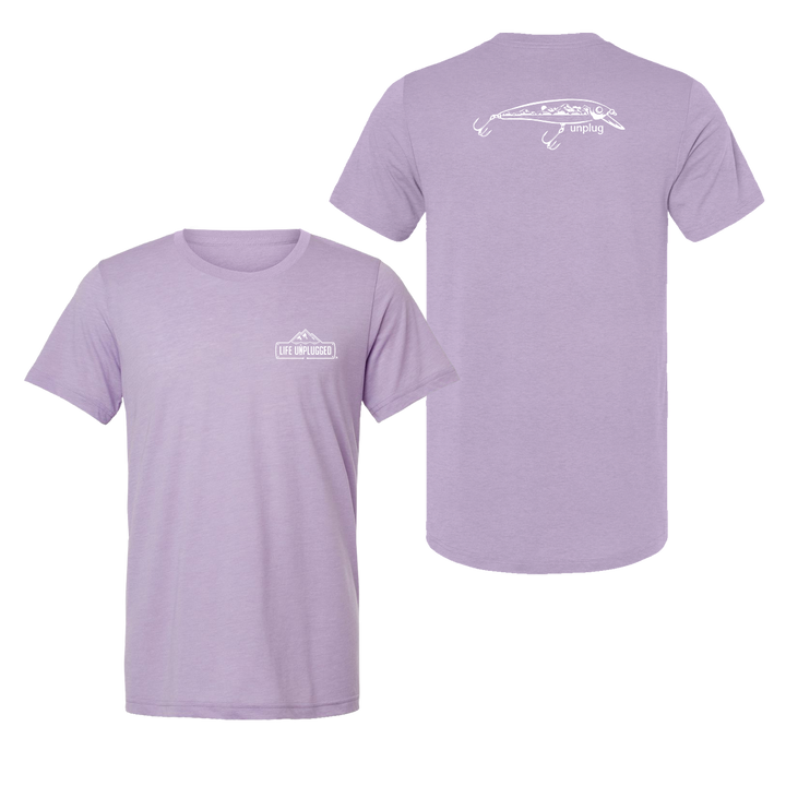 Fishing Lure Mountain Scene Triblend T-Shirt