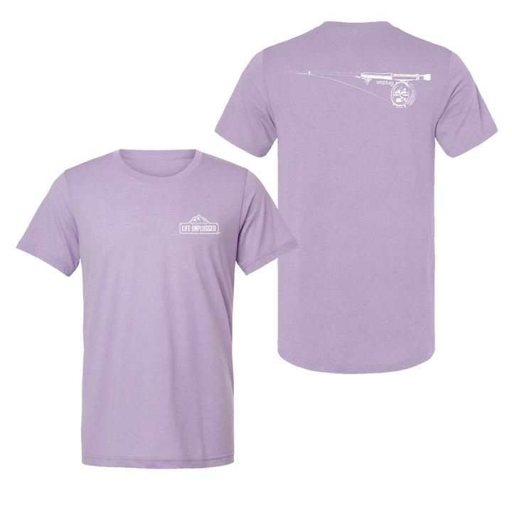 Fly Fishing Mountain Scene Triblend T-Shirt