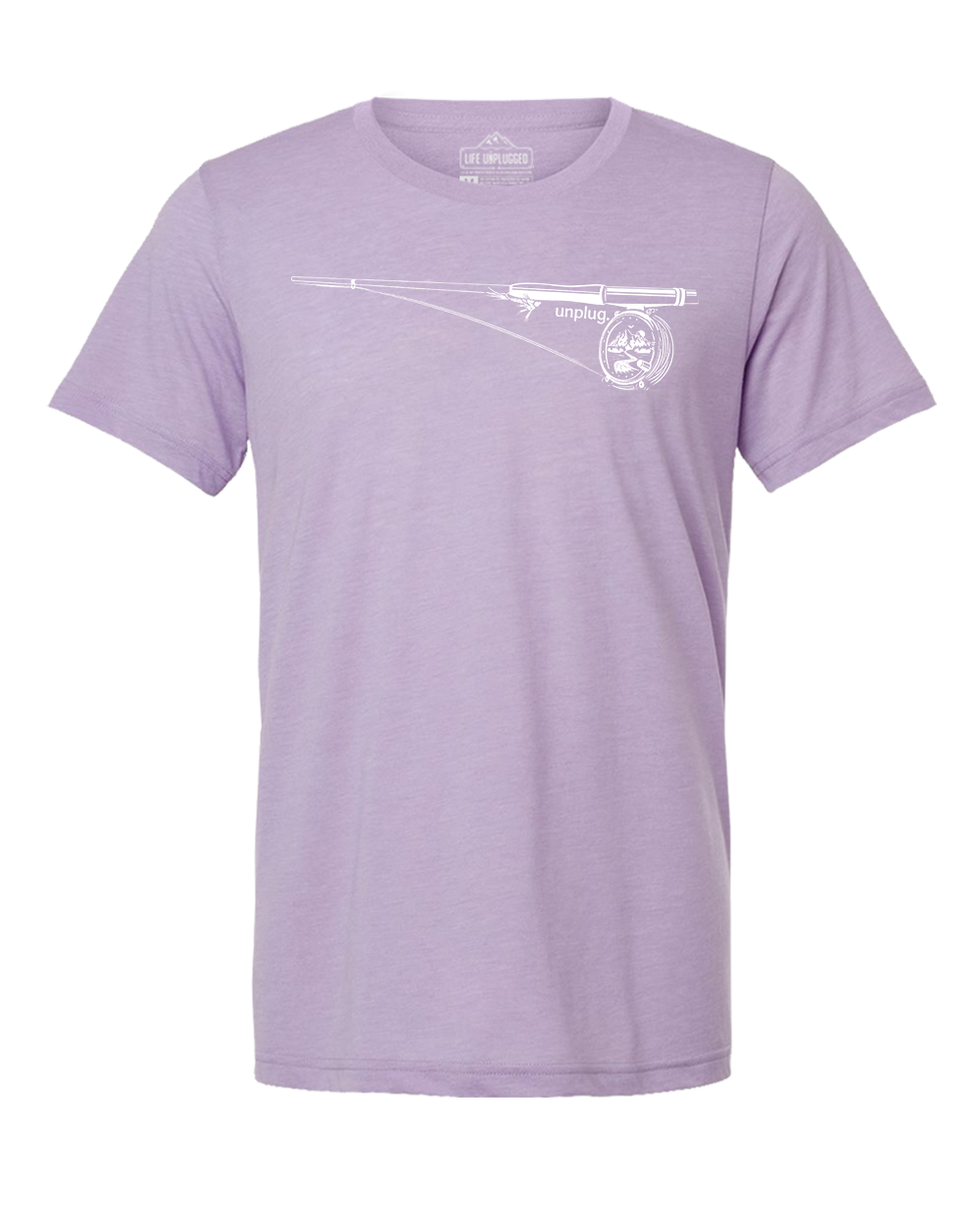 Fly Fishing Mountain Scene Triblend T-Shirt