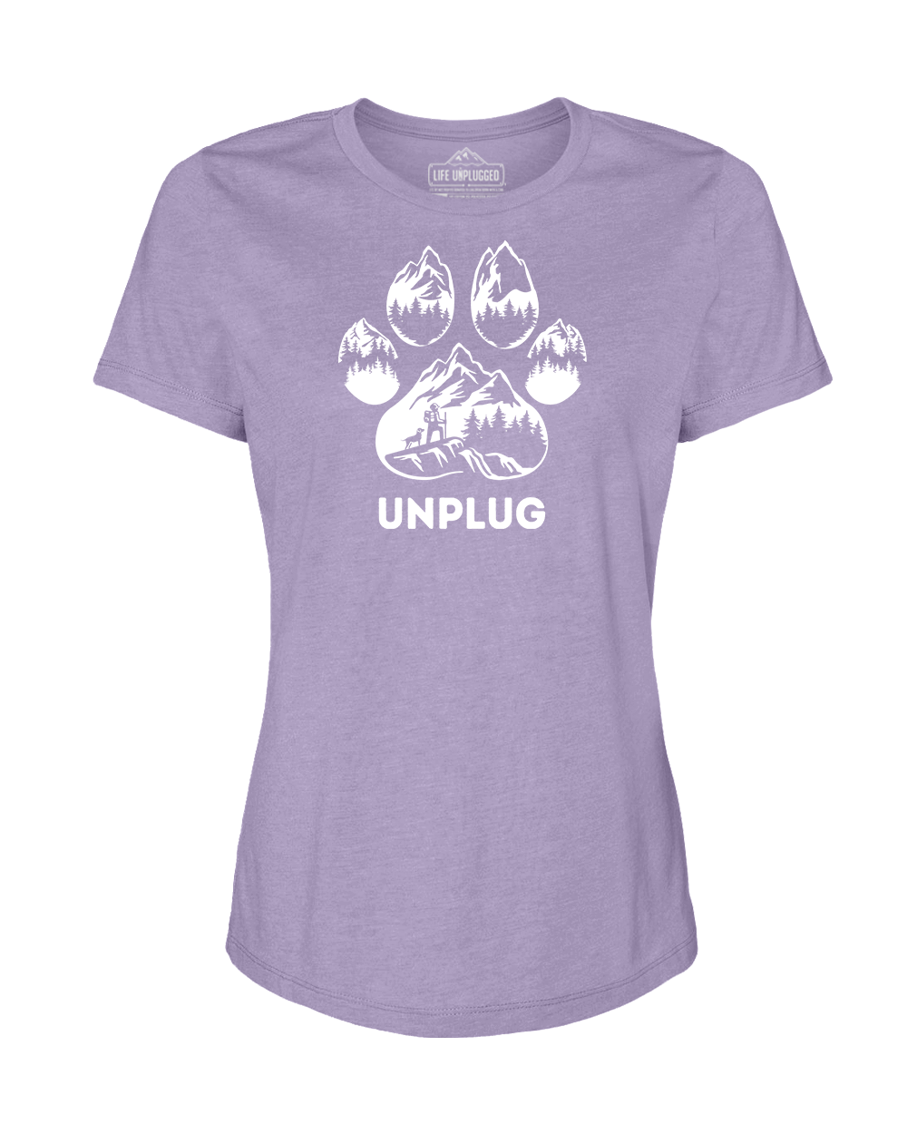 Paw Print Mountain Scene Women's T-Shirt