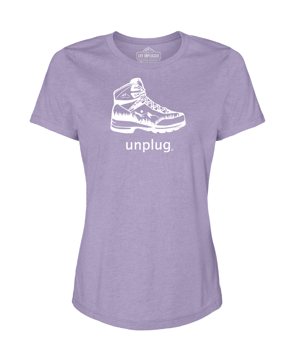 Hiking Boot Mountain Scene Women's T-Shirt