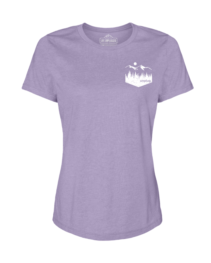 Unplug Mountain Left Chest Pocket Women's T-Shirt