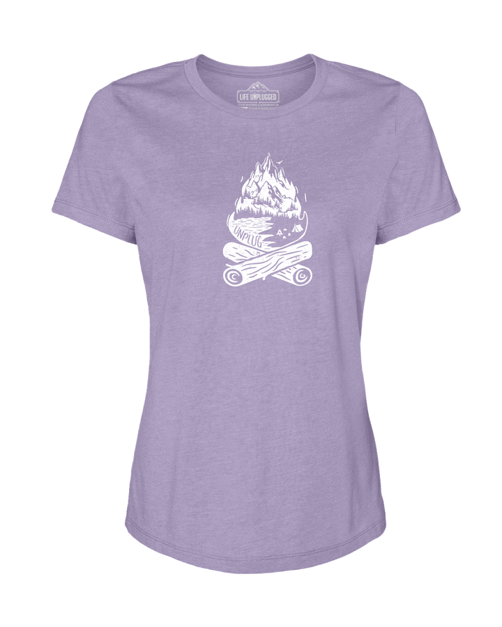 Campfire Mountain Scene Women's T-Shirt