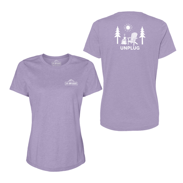 READING IN THE WOODS Women's T-Shirt