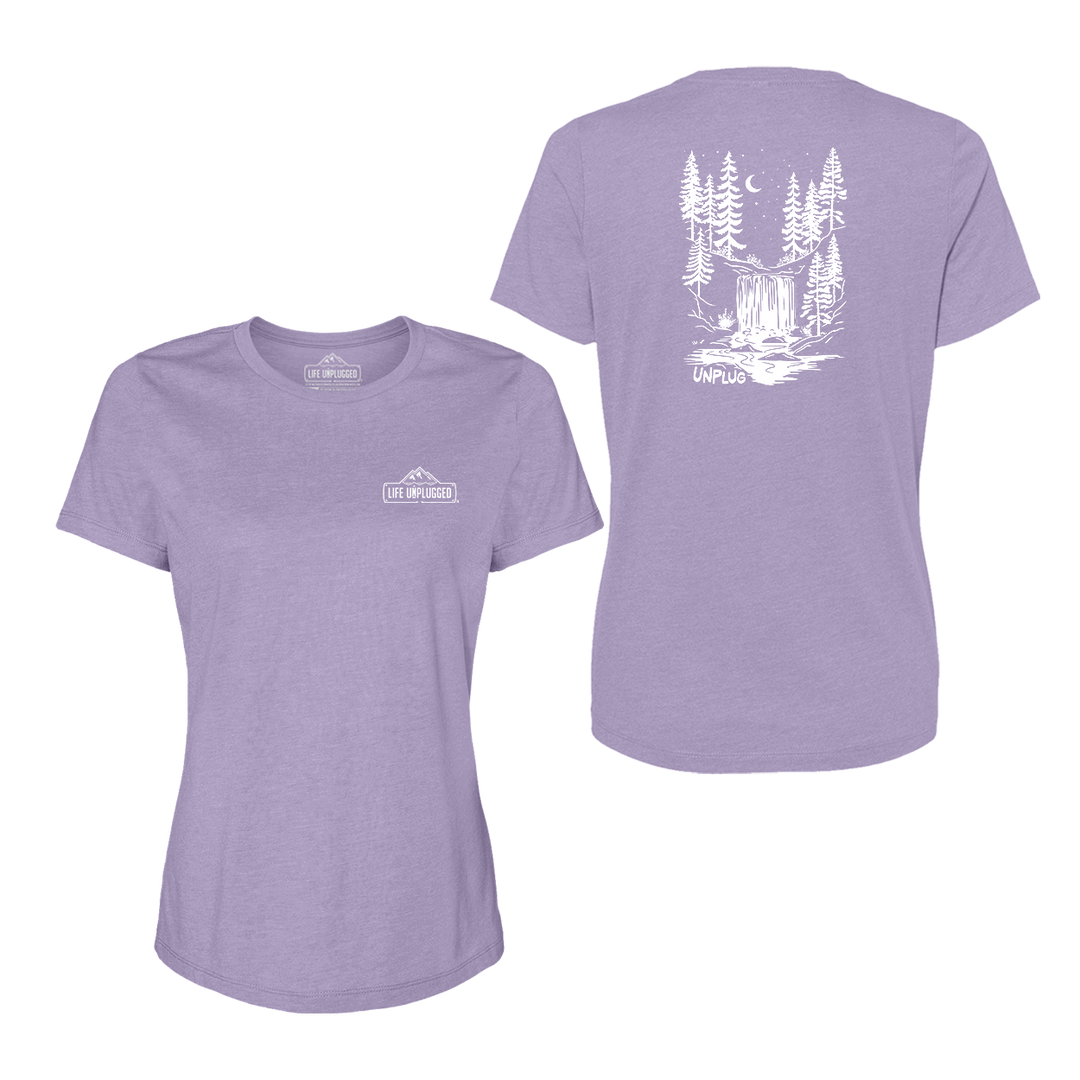 WATERFALL UNDER THE STARS Women's T-Shirt