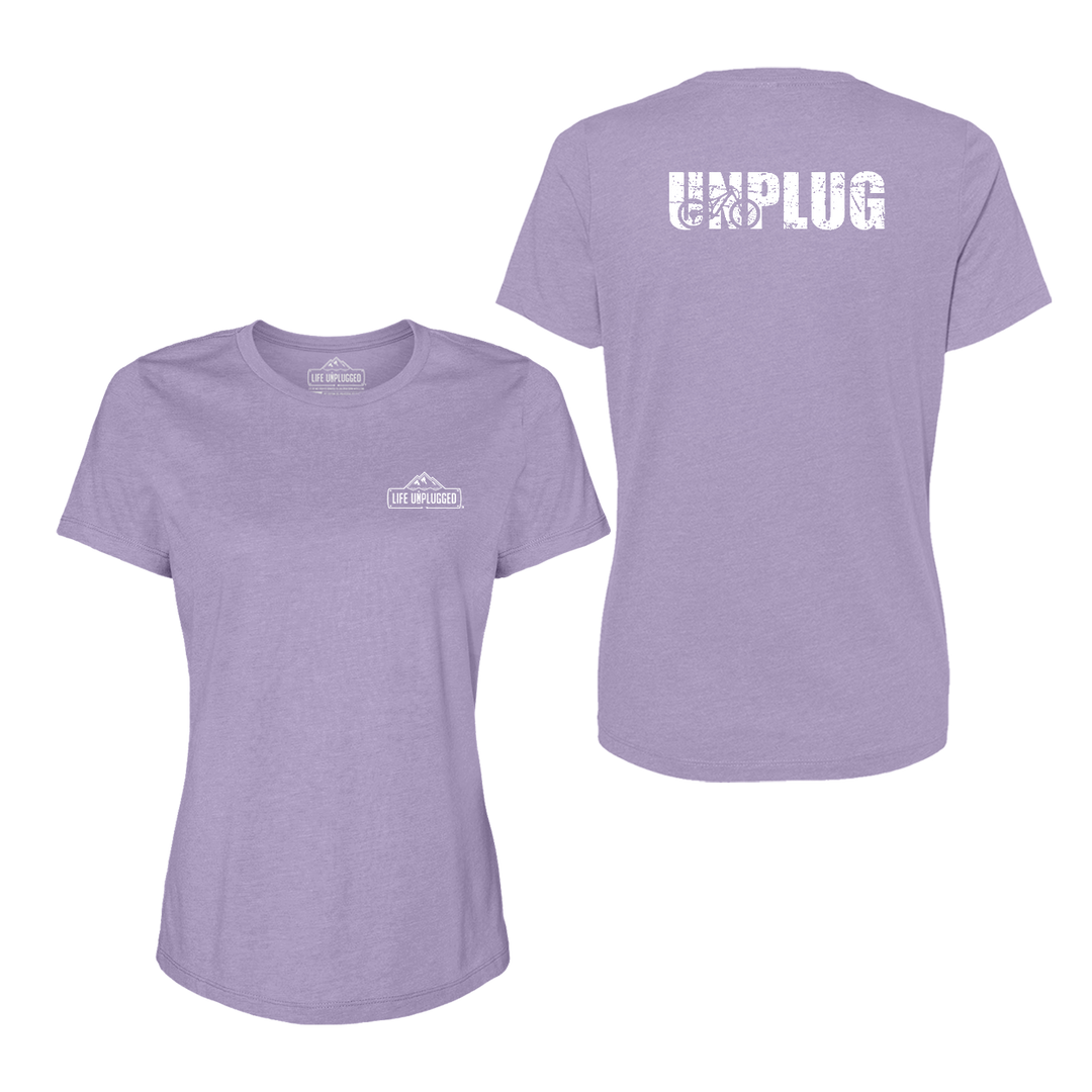 Unplug Mountain Bike Silhouette Women's T-Shirt