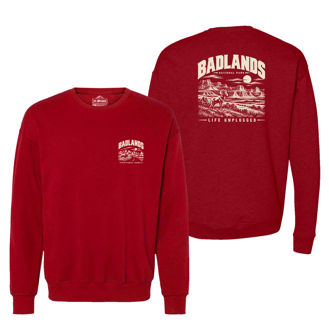 BADLANDS NATIONAL PARK Midweight Super Soft Crewneck