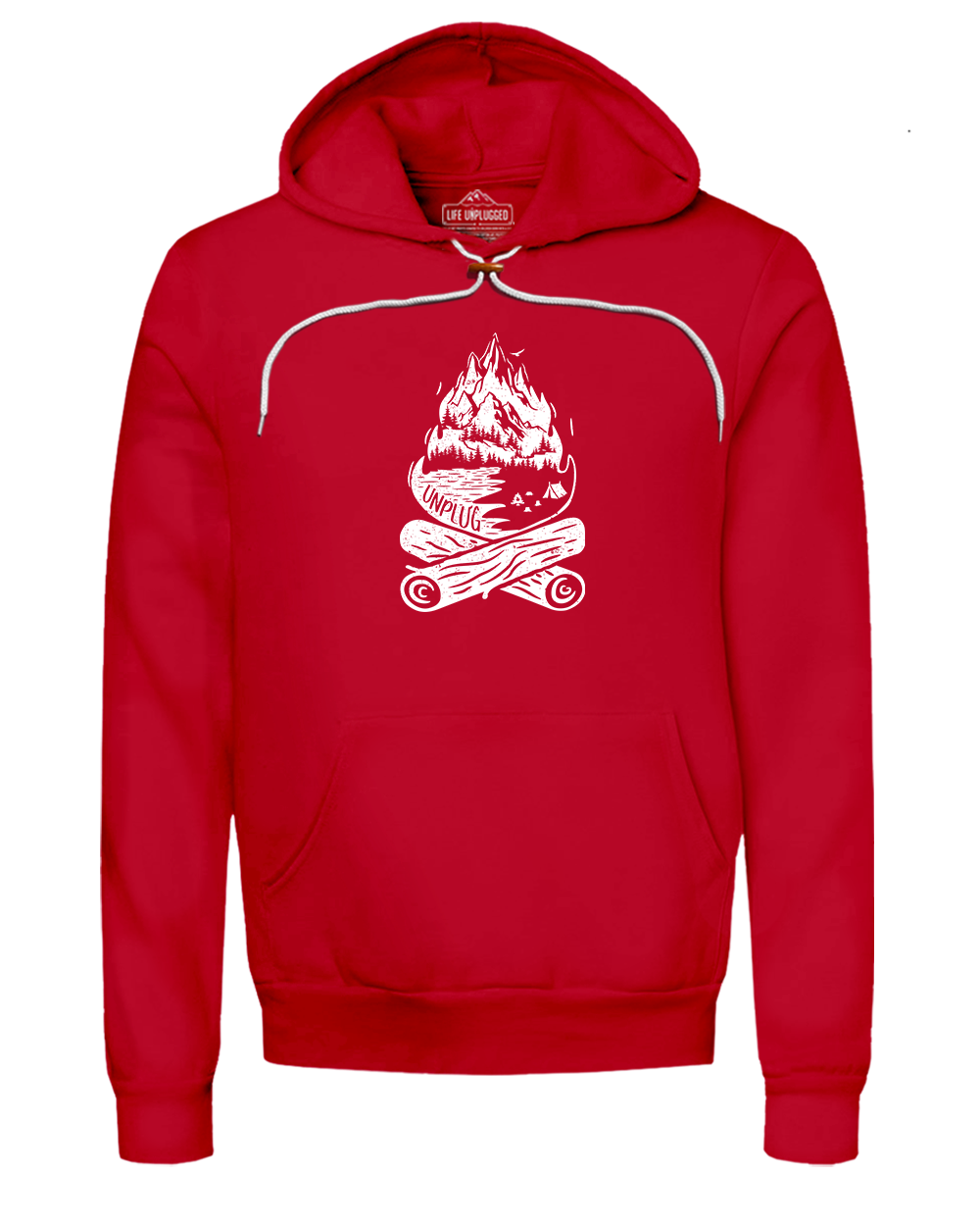 Campfire Mountain scene Super Soft Hoodie