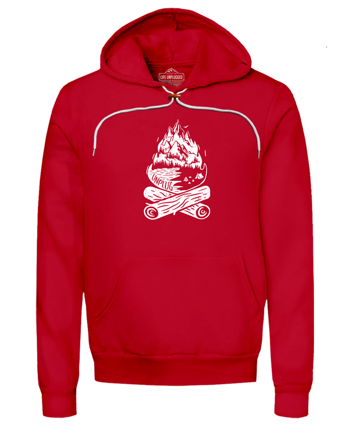 Campfire Mountain scene Super Soft Hoodie
