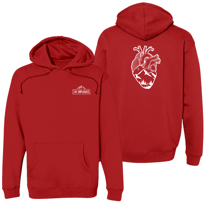 Anatomical Heart (full Chest) Heavyweight Hoodie