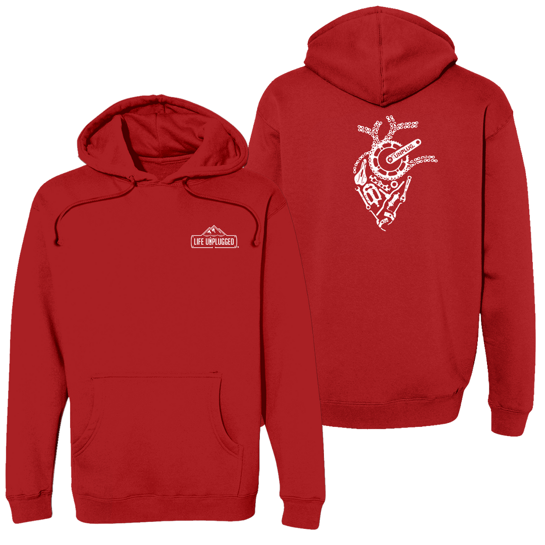 Anatomical Heart (bicycle Parts) Heavyweight Hoodie