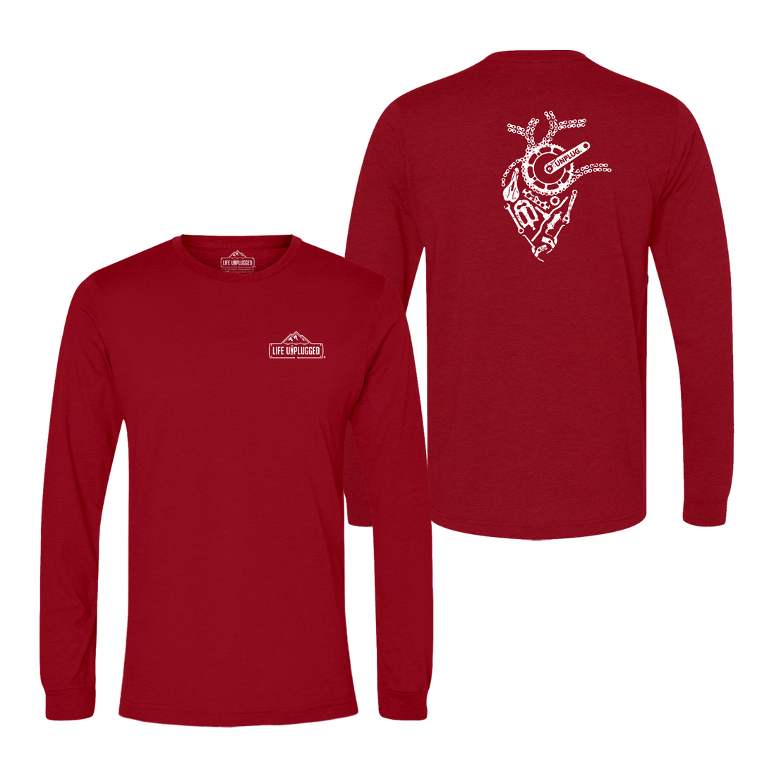 Anatomical Heart (Bicycle Parts) Long Sleeve T-Shirt