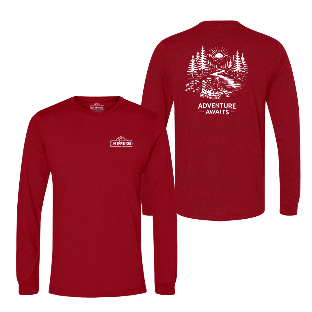 ADVENTURE AWAITS Long Sleeve T-Shirt