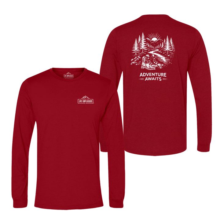ADVENTURE AWAITS Long Sleeve T-Shirt
