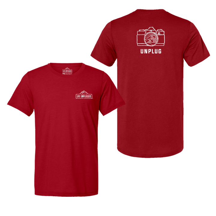Camera Mountain Lens Triblend T-Shirt