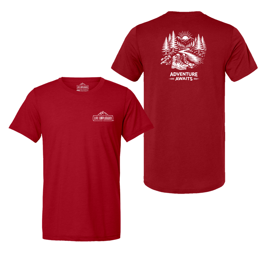 ADVENTURE AWAITS Triblend T-Shirt