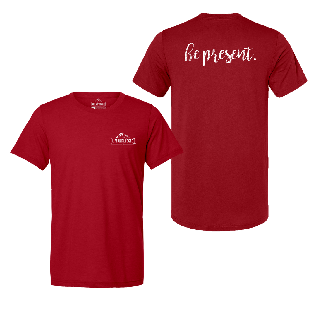 Be Present Cursive Triblend T-Shirt