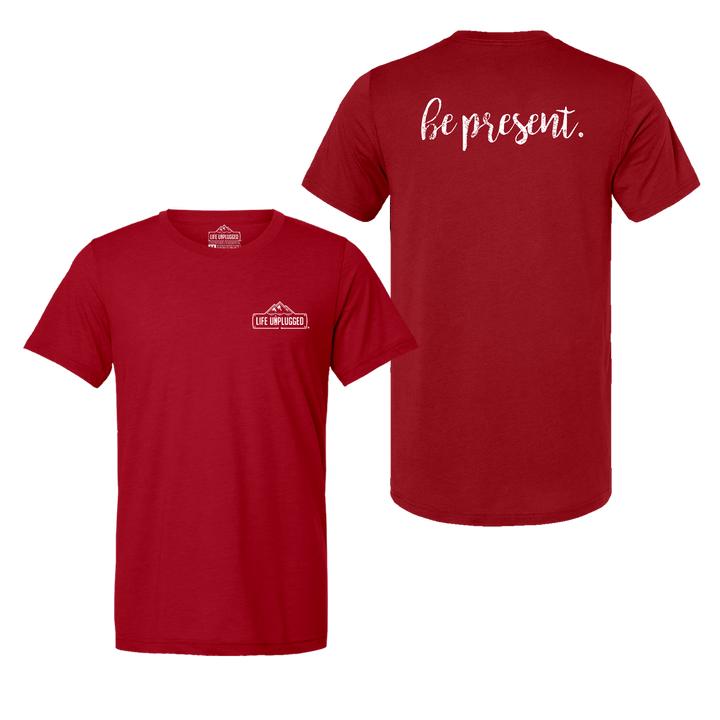Be Present Cursive Triblend T-Shirt