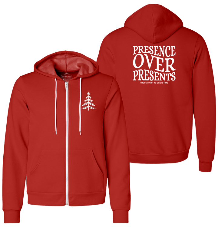 Presence Over Presents Supersoft Midweight Zip Up Hoodie