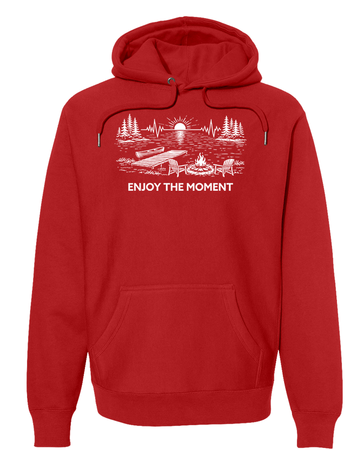 ENJOY THE MOMENT (LAKE SCENE) Super Heavyweight Hoodie