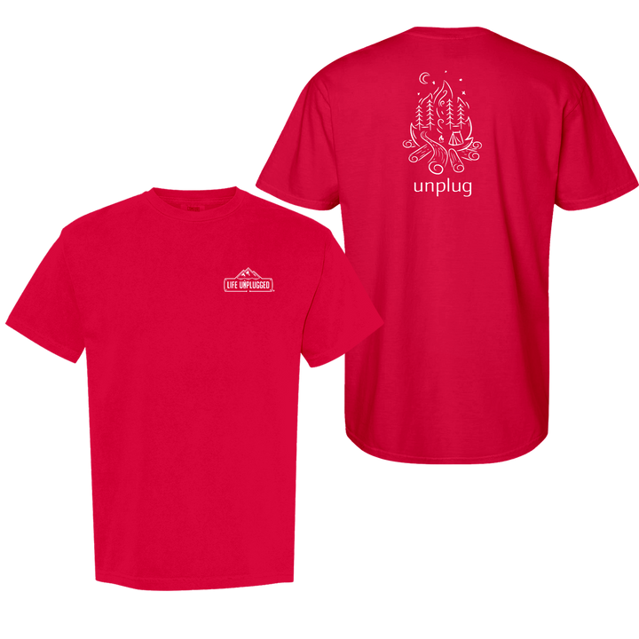 CAMPFIRE CAMPING SCENE Cotton T-Shirt powered by Comfort Colors®