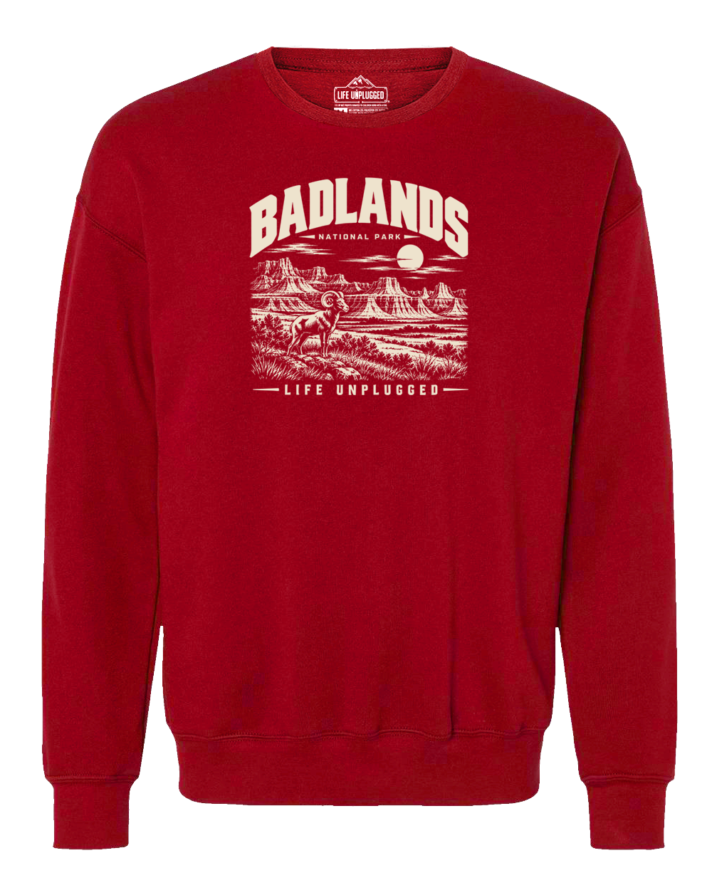 BADLANDS NATIONAL PARK Midweight Super Soft Crewneck