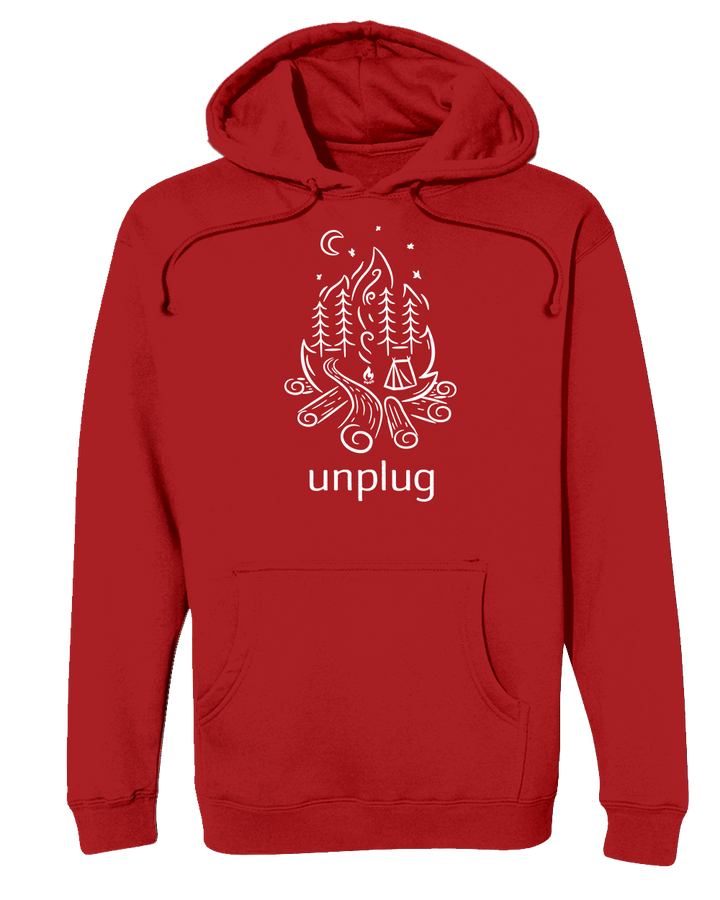 Campfire Camping Scene Heavyweight Hoodie
