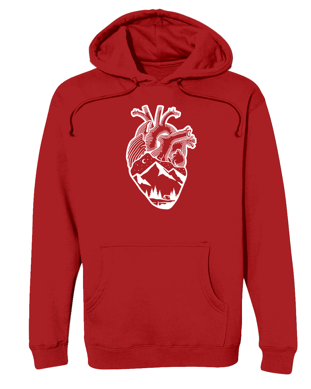 Anatomical Heart (full Chest) Heavyweight Hoodie