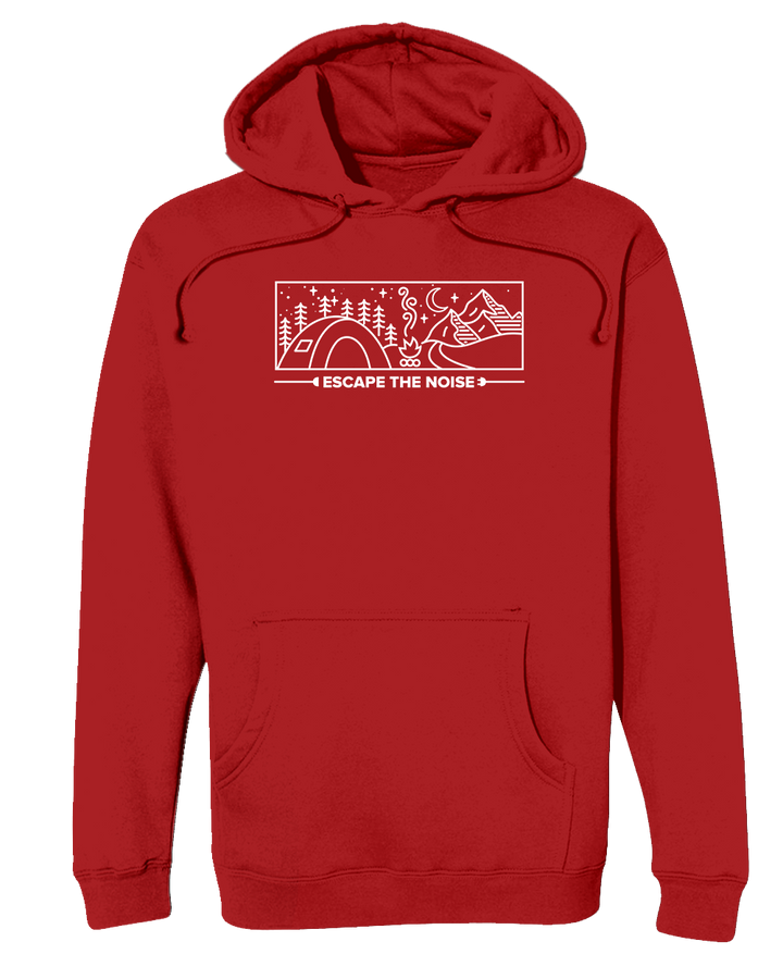 Escape The Noise Camping Scene Heavyweight Hoodie