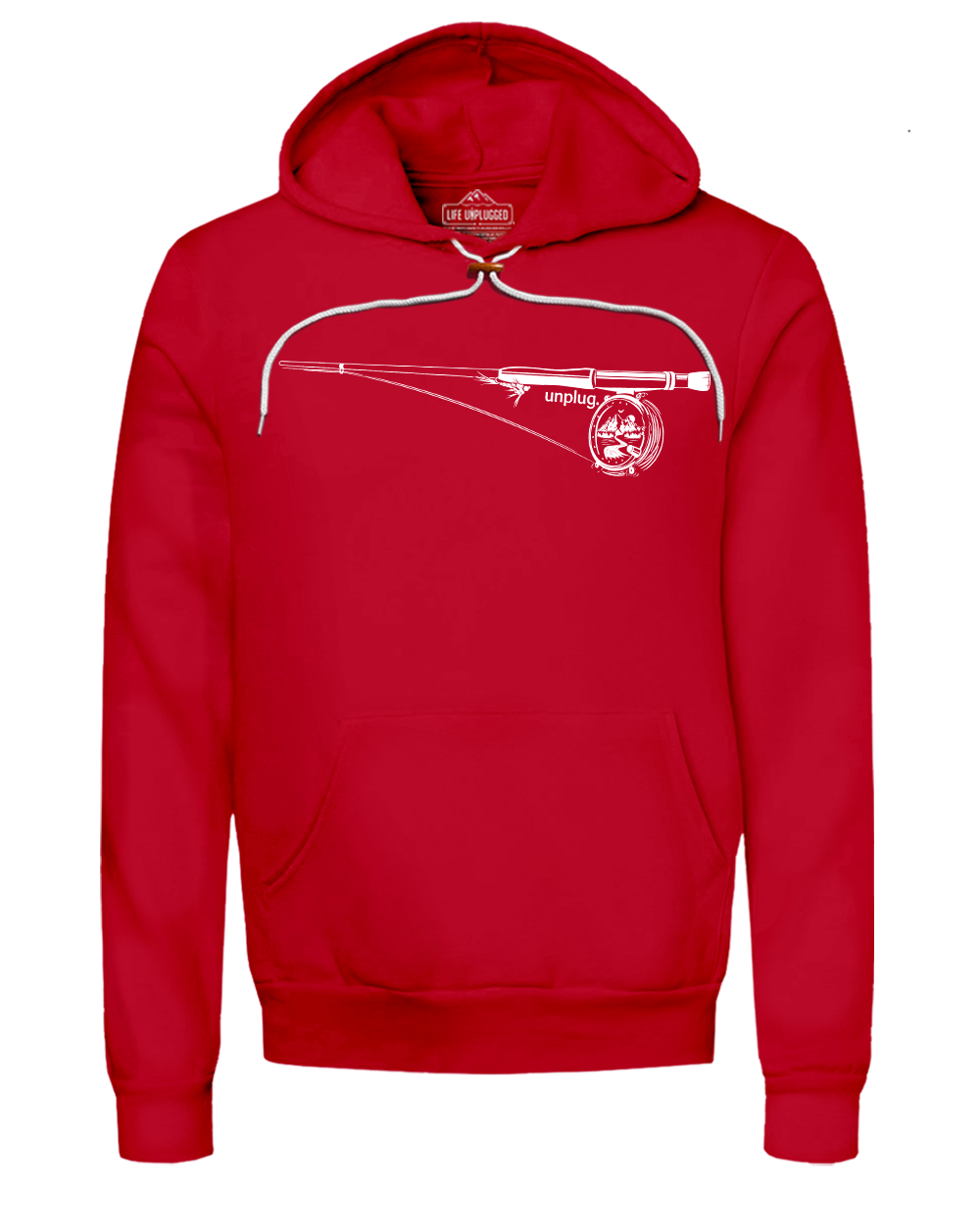 Fly Fishing Mountain Scene Super Soft Hoodie