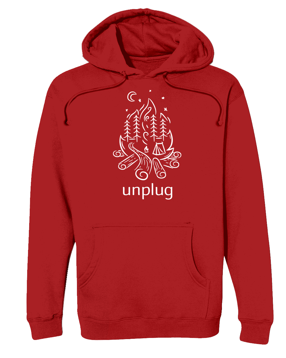 Campfire Camping Scene Heavyweight Hoodie