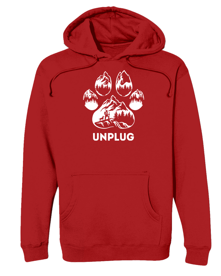 Paw Print Mountain Scene Heavyweight Hoodie