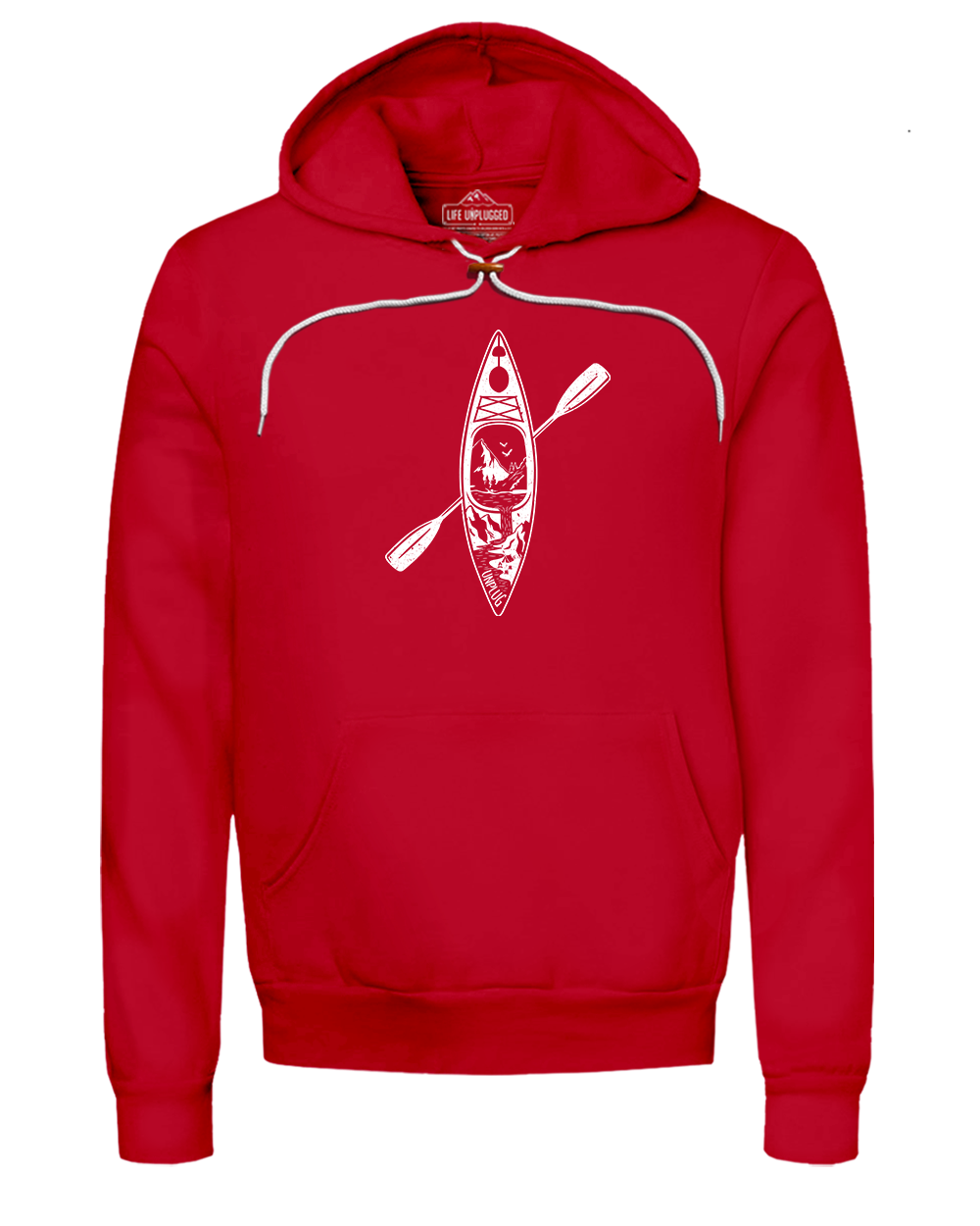 Kayak Mountain Scene Super Soft Hoodie