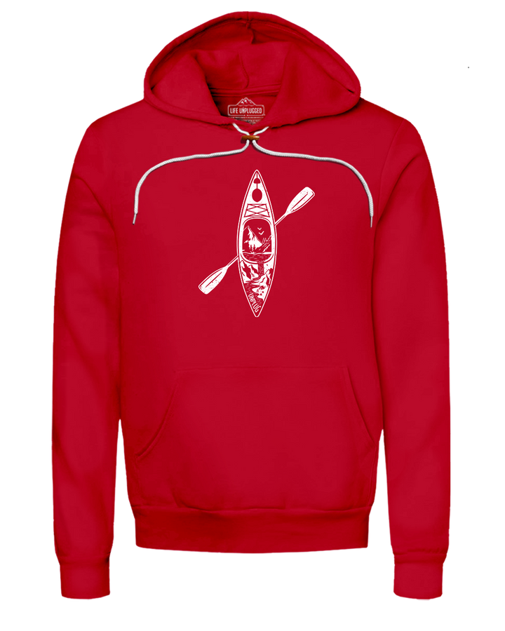 Kayak Mountain Scene Super Soft Hoodie