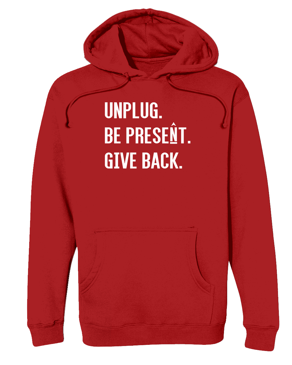 Unplug. Be Present. Give Back. Heavyweight Hoodie