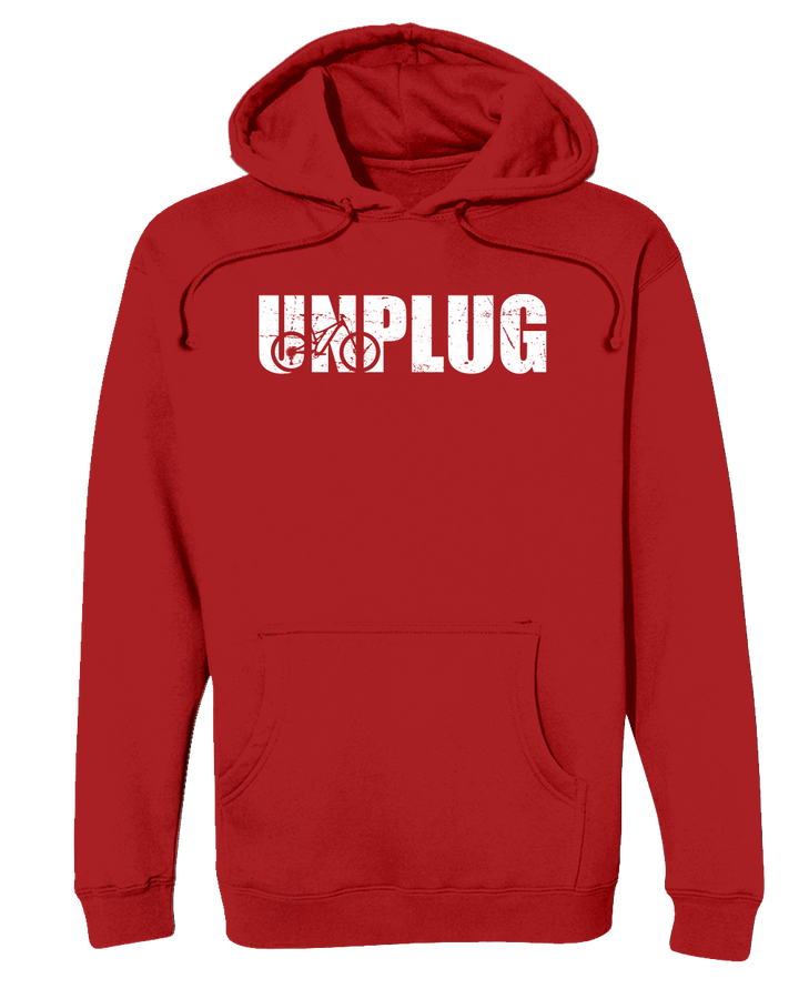 Unplug Mountain Bike Silhouette Heavyweight Hoodie
