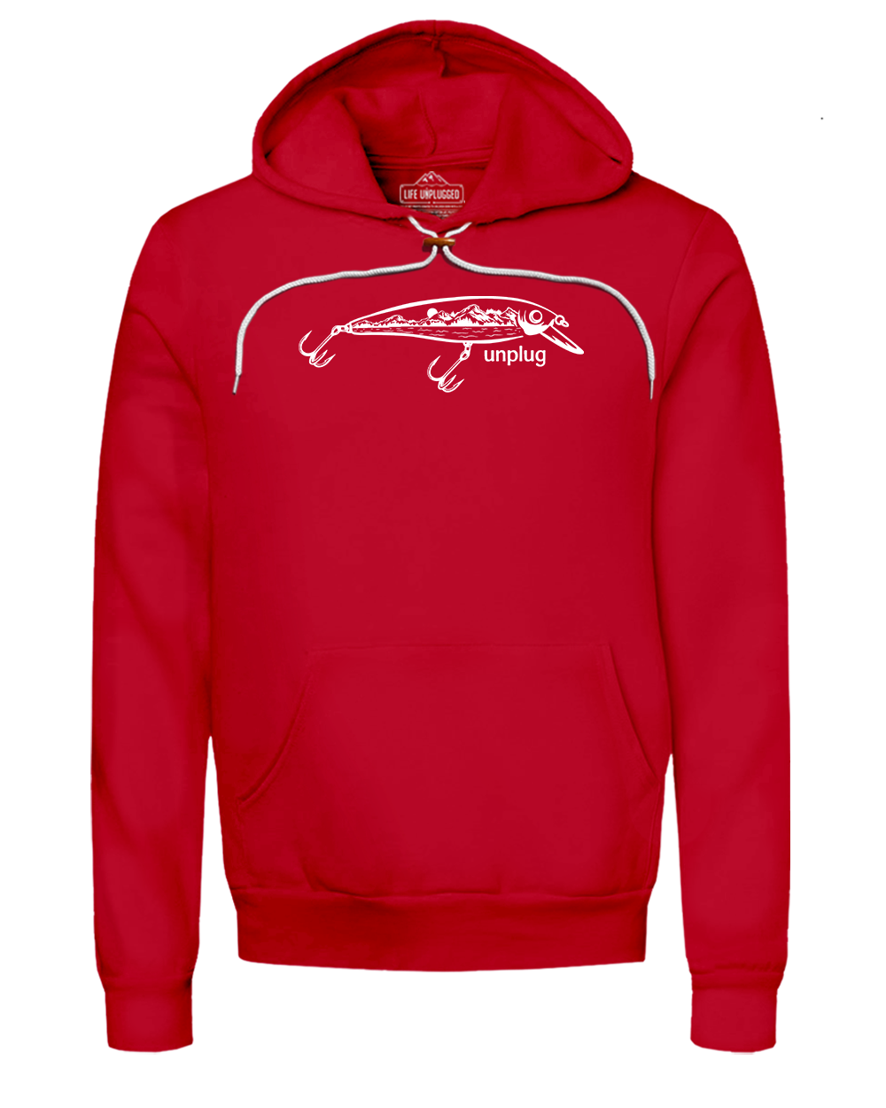 Fishing Lure Mountain Scene Super Soft Hoodie