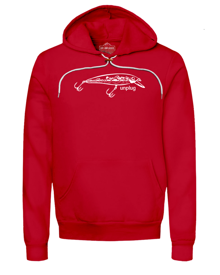 Fishing Lure Mountain Scene Super Soft Hoodie